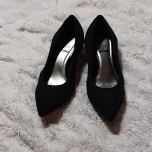Black kitten heel